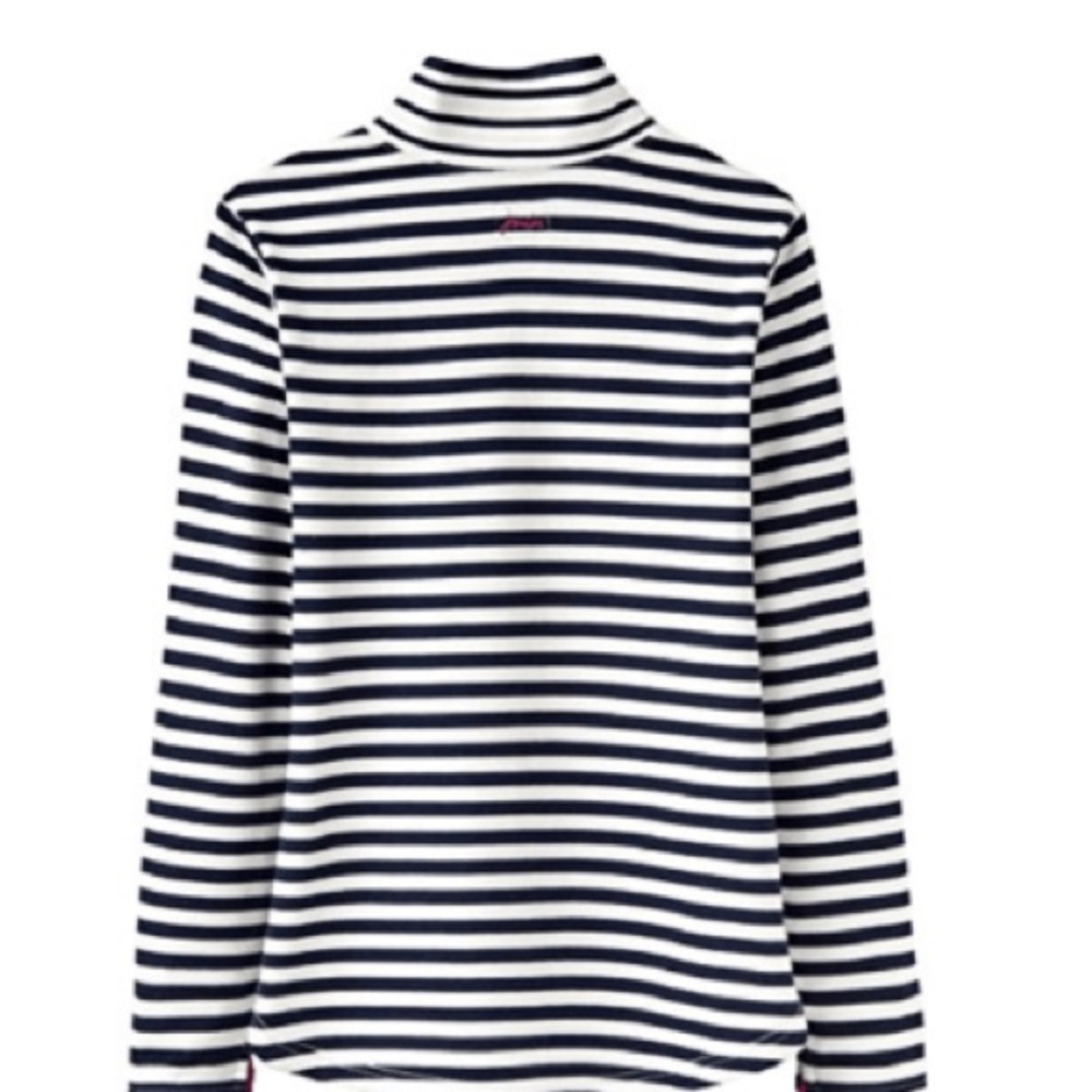 NWT UK Joules Fairdale Half Zip Sweatshirt In Cream Stripe US 8 - Picture 2 of 10